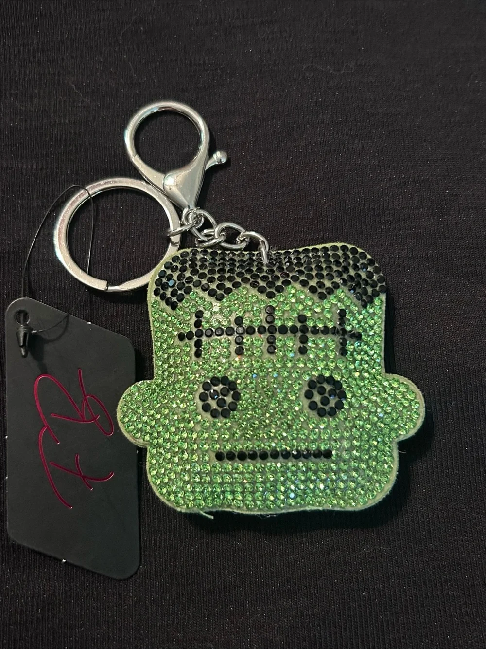 Frankenstein Bling Sparkle Felt 3D Bag Charm Keychain